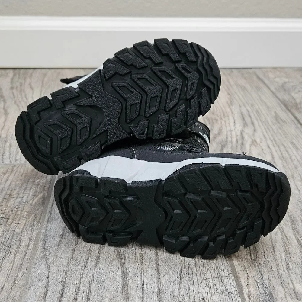 Hobibear Black and Gray Faux Fur Lined Snow Boots Size 8.5 Toddler